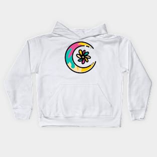 Groovy Moon Child Kids Hoodie